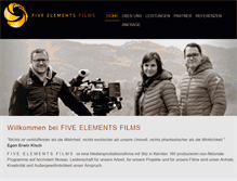 Tablet Screenshot of five-elements-films.com